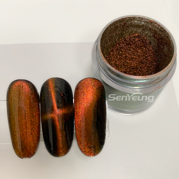 Colorful Multichrome Magnetic Powder Pigment Cat Eye Nail Chrome Powder for Nail Polish - Image 7