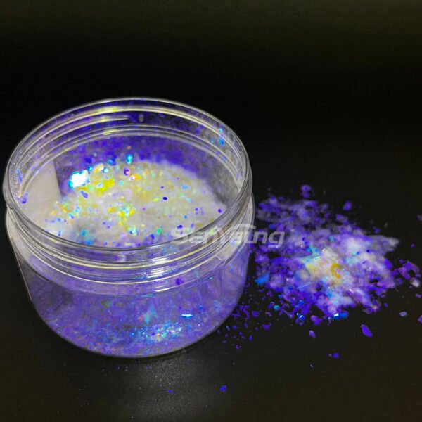 Custom Packaging Multi Chrome Flakes Pigment Nail Polish Aurora Effect Iridescent Flakes - Image 7