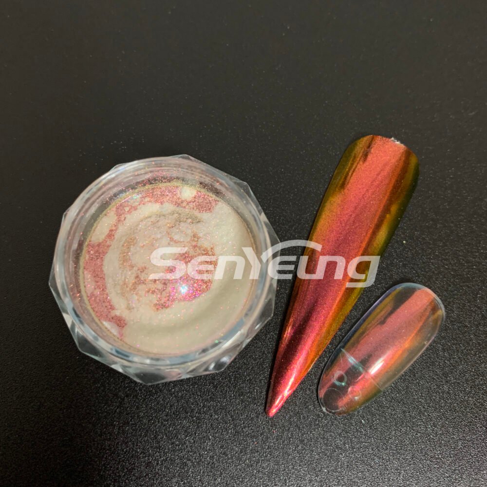 Silver White Chrome Powder Moonlight Pearl Chrome Effect Pigments for Nails