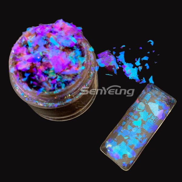 High Bright Color Shifting Chameleon Flakes Nail Polish Pigment Flakes for Resin - Image 2