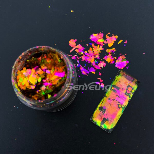 High Bright Color Shifting Chameleon Flakes Nail Polish Pigment Flakes for Resin - Image 4