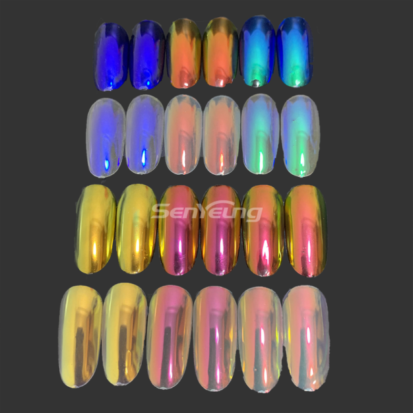 Magical Fairy Dust Nail Art Powder Unicorn Mirror Chrome Powder Aurora Pigment - Image 3