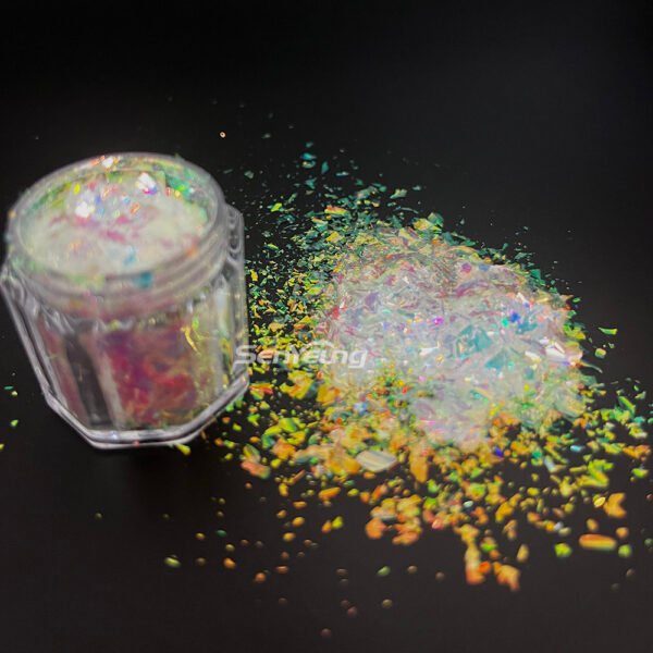 Bulk Transparent Iridescent Flakes Color Shifting Fairy Flakes Pigment for Eye Shadow