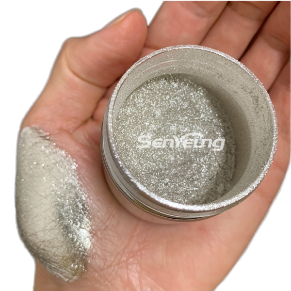 Super Shinning Single Color Eye Shadow Diamond Silver Pigment Powder for Makeup - Image 5