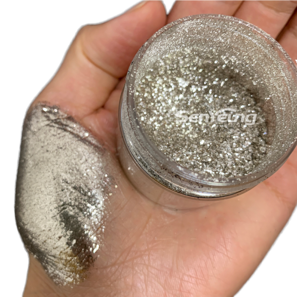 Super Shinning Single Color Eye Shadow Diamond Silver Pigment Powder for Makeup - Image 6
