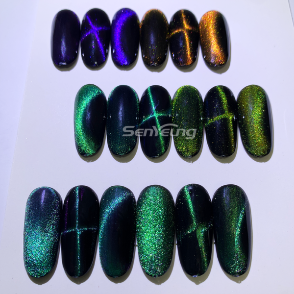 Moonlight Magnetic Powder Silk Mirror Chrome Magnetic Cat Eye Pigment for Nail Polish - Image 2