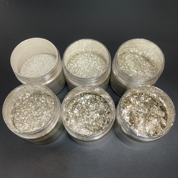 Highly Sparkle Highlighter Multi Size Diamond Silver Mica Pigment for Eyeshadow