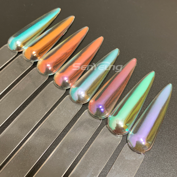 Magical Fairy Dust Nail Art Powder Unicorn Mirror Chrome Powder Aurora Pigment - Image 2